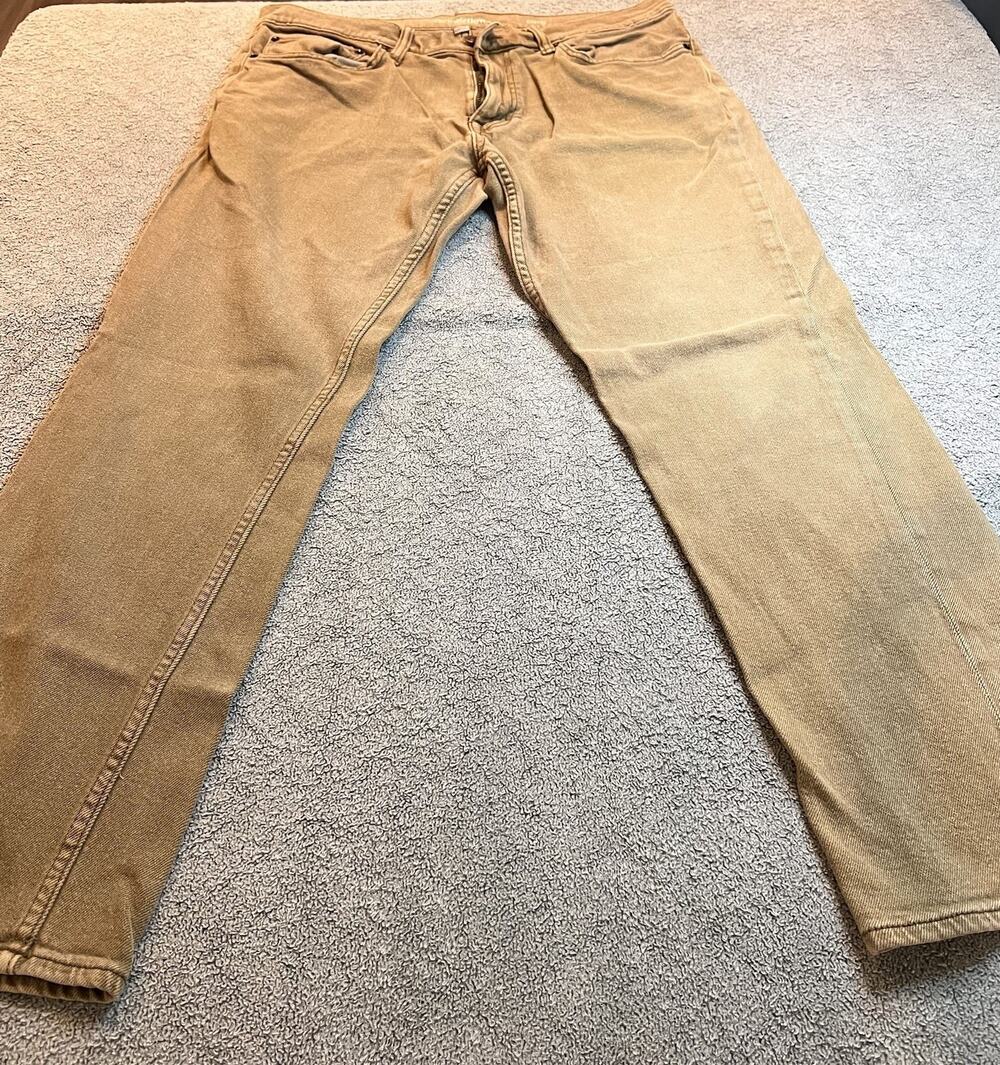 Goodfellow & Co Men's Athletic Fit Total Flex Jeans Tan Khaki Brown 36x32 B430